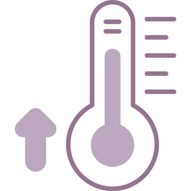 Termometre. Web simgesi basit illüstrasyon