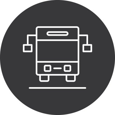 bus simgesi vektör illüstrasyonu