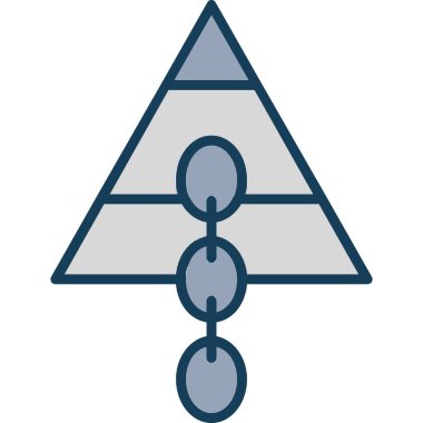 kolayca düzenleyebilen veya düzenleyebilen piramit vektör simgesi