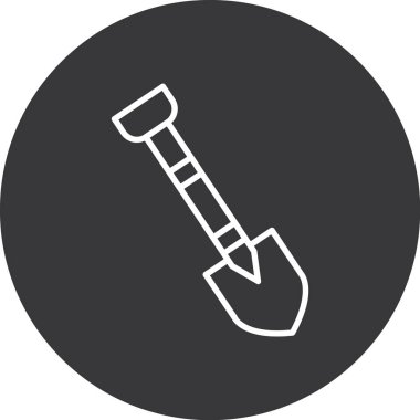 Kürek. Web simgesi basit illüstrasyon