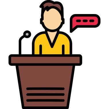 Mikrofon simgesi ile konuşma balonu