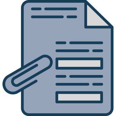 belge dosya simgesi doldurulmuş özet biçimi