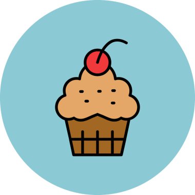 Cupcake 'in vektör çizimi