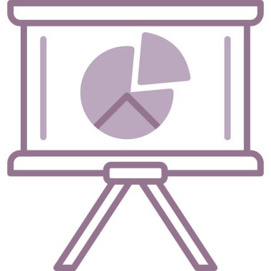 Sunum. Web simgesi basit illüstrasyon