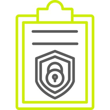 Eşsiz güvenlik çizgisi vektör simgesi