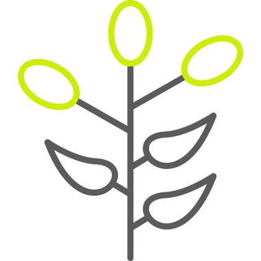 Bitki. Web simgesi basit illüstrasyon