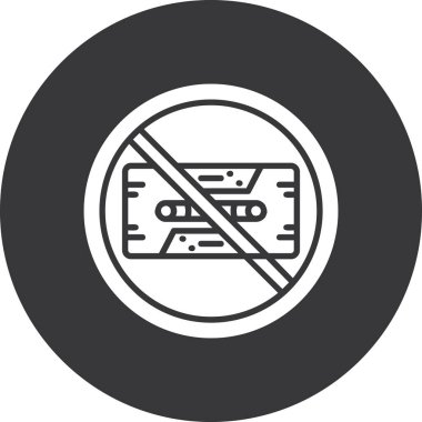 Sigara içilmeyen işaret çizgisi vektör tasarımı