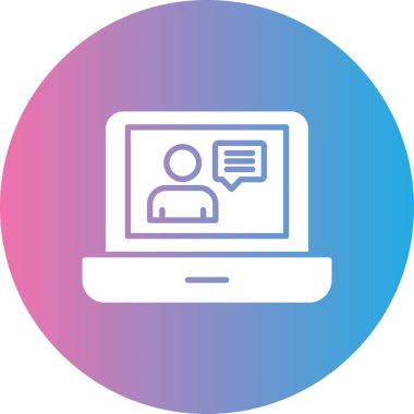 Dizüstü bilgisayar simgesinin vektör çizimi