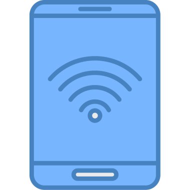 Mobil Wi-Fi simgesi. Basit resimleme