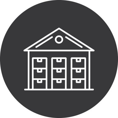 Modern yapı simgesinin vektör illüstrasyonu