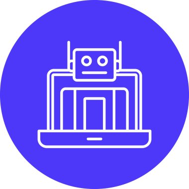 Robot simgesinin vektör illüstrasyonu