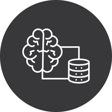 veri vektörü glyph düz simgesi