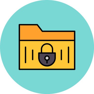 düz vektör simgesini kilitle