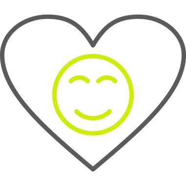 Aşk kalp yuvarlak vektör simgesi