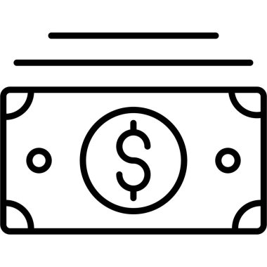 Para için. Web simgesi basit illüstrasyon