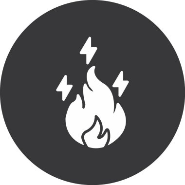 Bir ateş simgesinin vektör illüstrasyonu