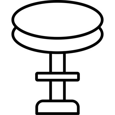 Yiyecek ve içecek ikonunun vektör illüstrasyonu