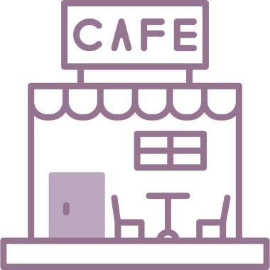 Restoran. Web simgesi basit illüstrasyon