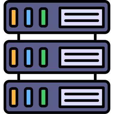 Sunucu veritabanı sunucu simgesi - taslak biçimi