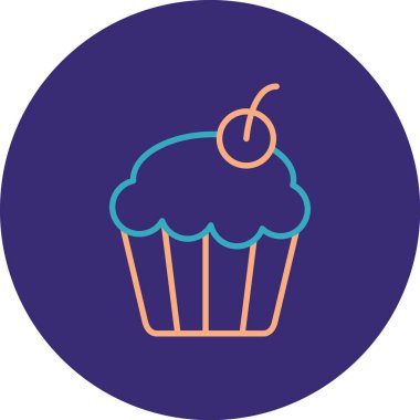 Çörek. Web simgesi basit illüstrasyon