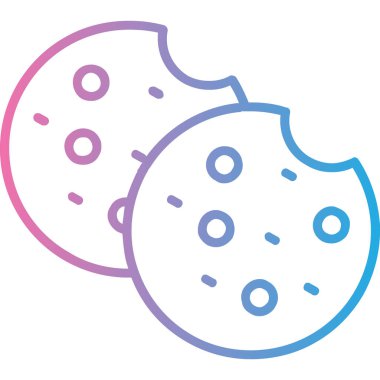 tatlı kurabiye simgesi, vektör illüstrasyonu