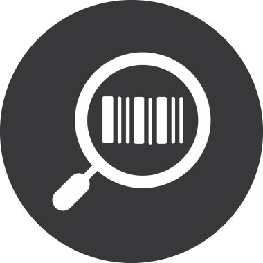 Kod kod büyüteç simgesi katı biçiminde