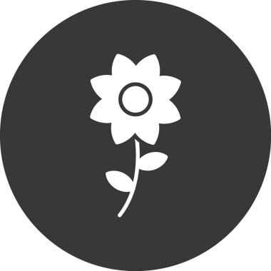 Modern çiçek simgesinin vektör illüstrasyonu