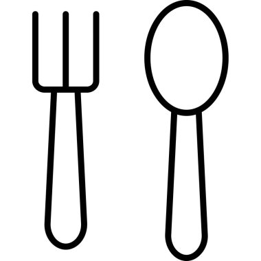 çatal kaşık vektör illüstrasyonu