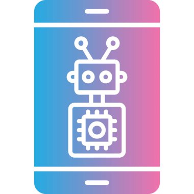 akıllı telefon simgesi vektör illüstrasyonu