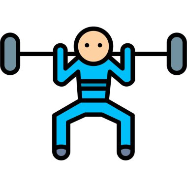 Egzersiz egzersiz simgesi renk özet vektörü