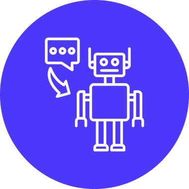 robot. Web simgesi basit illüstrasyon