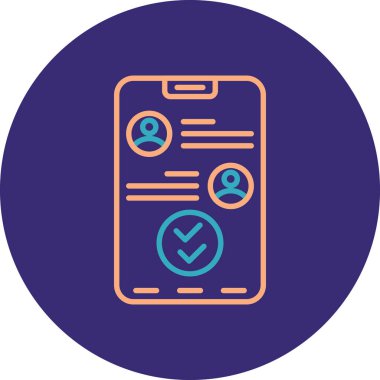 Mobil simgenin vektör illüstrasyonu