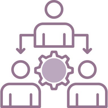 iş ve yönetim vektör simgesi.