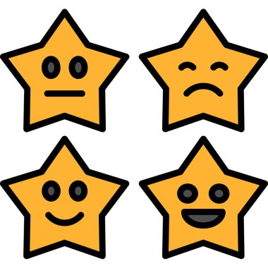 derecelendirme yıldızı ikon vektör çizimi