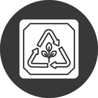 Bir ağaç simgesinin vektör illüstrasyonu