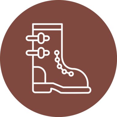 Bir kış botu simgesinin vektör illüstrasyonu