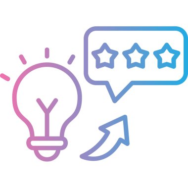 Geri bildirim çizgisi simgesi, geri bildirim konsepti, geri bildirim derecesi, beyaz arkaplanda vektör işareti