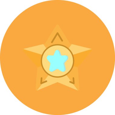 Bir yıldız simgesinin vektör illüstrasyonu