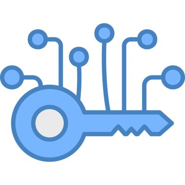 Anahtar. Web simgesi basit illüstrasyon