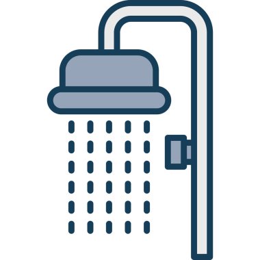 Duş. Web simgesi basit tasarım