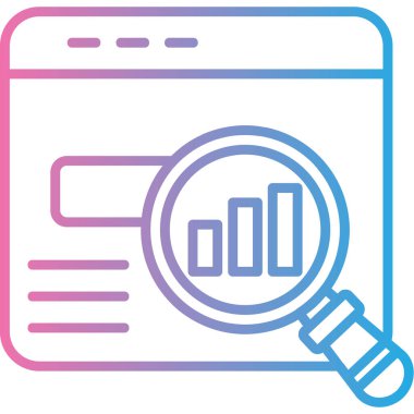 Arama simgesinin vektör illüstrasyonu