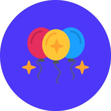 balonlar vektör simgesi modern basit vektör çizimi