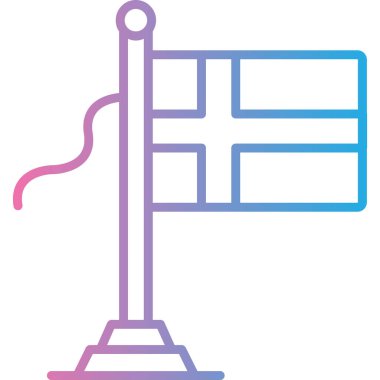 bayrak ikonu vektör illüstrasyonu