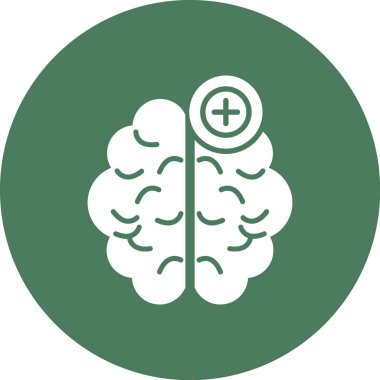 Beyin. Web simgesi basit illüstrasyon