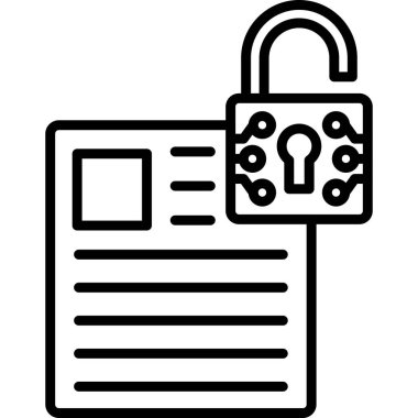 Asma kilit simgesi. Web için asma kilit vektör simgelerinin özet çizimi