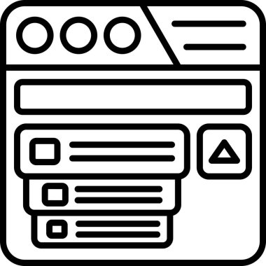 Tarayıcı arayüzü tasarımı ana hat biçiminde