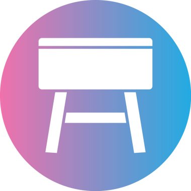 Sandalye. Web simgesi basit illüstrasyon