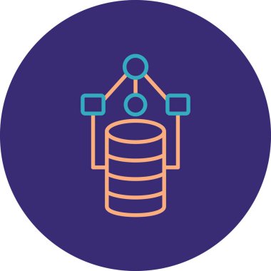 Veri sunucu simgesinin vektör illüstrasyonu