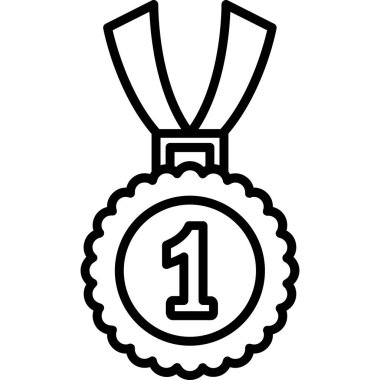 Madalya simgesi, vektör illüstrasyonu