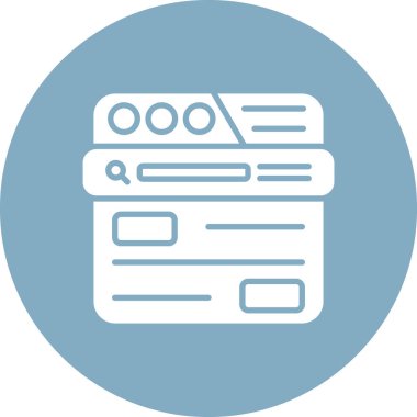 Web tarayıcı simgesi vektör illüstrasyonu